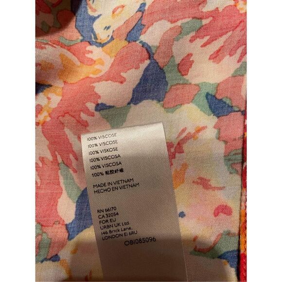 Free People x We The Free Orange Hawaiian Blouse Size XS,S,XL NWT - Picture 3 of 7